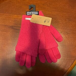 NWT Steve Madden Pink Touchscreen Cutoff Gloves